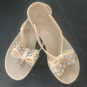 Kate Spade rhinestone jelly sandals